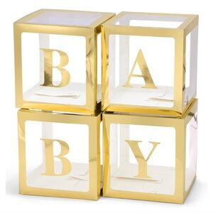 Gold Baby Blocks Decor